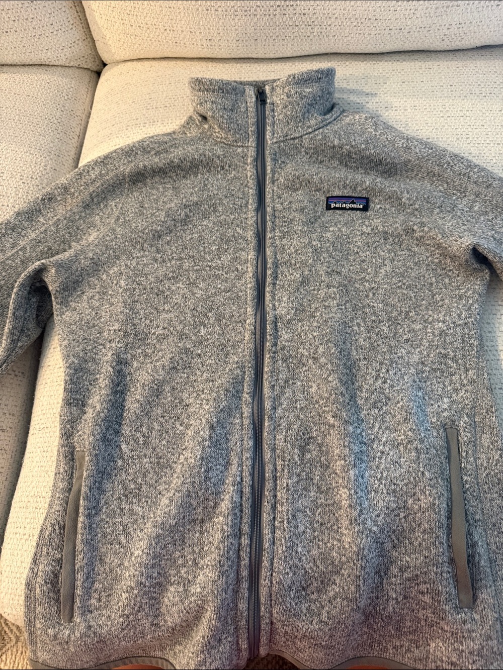 Patagonia Heather Gray Full-Zip Fleece Jacket